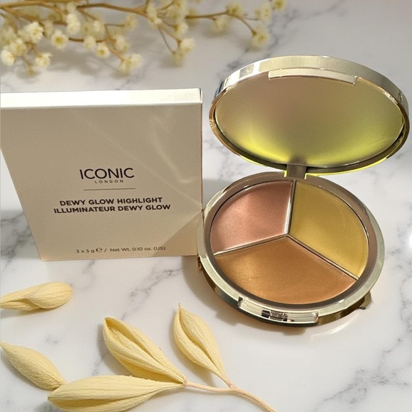 NIB•ICONIC London Dewy Glow Highlight Illuminateur Dewy Glow Palette - Picture 1 of 2